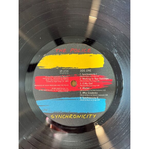 The Police "Synchronicity" Vinyl LP Record 1983 A&M SP-3735 Classic Rock Album - Picture 4 of 5